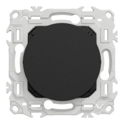 Odace - obturateur - pré-perçage pour sortie de câble - noir onyx