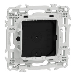 Odace - obturateur - pré-perçage pour sortie de câble - noir onyx