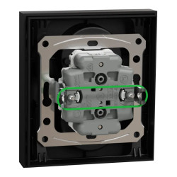 Odace prise 2P+T double noir griffes