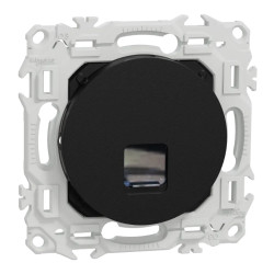 Odace - prise RJ45 - Cat6 UTP grade 1 à 2 - noir onyx