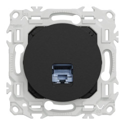 Odace - prise RJ45 - Cat6 STP grade 2TV min à grade 3TV - noir onyx