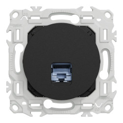 Odace - prise RJ45 - Cat6A STP grade 3TV - noir onyx