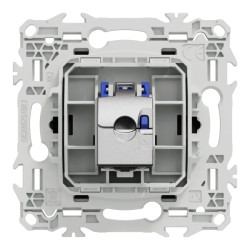 Odace - prise RJ45 - Cat6A STP grade 3TV - noir onyx