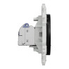 Odace prise double RJ45 cat.6 STP noir