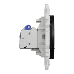 Odace - prise double RJ45 - Cat6A STP grade 3TV - noir onyx