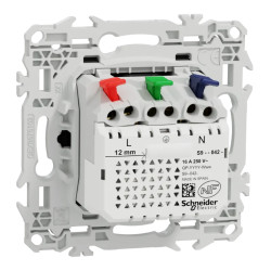 Odace 2P+T affleurante USB-C 18W noir