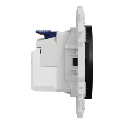 Odace 2P+T affleurante USB-C 18W noir