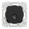 Odace - prise TV simple mâle - sortie coaxiale - noir onyx