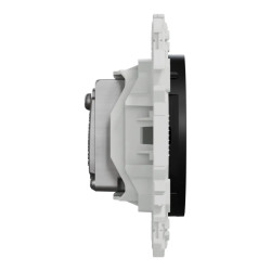 Odace - prise TV simple mâle - sortie coaxiale - noir onyx