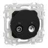Odace - prise TV/FM - sorties coaxiales - noir onyx