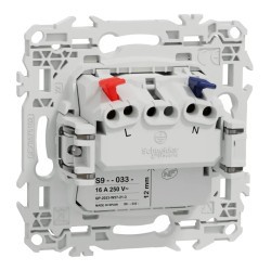 Odace prise 2P affleurante blanc griffes