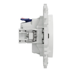 Odace prise 2P affleurante blanc griffes