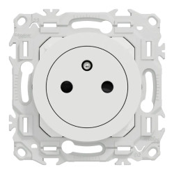 Odace prise 2P+T affleurante blanc griff