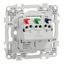 Odace - prise 2P+T affleurante - bornes automatiques - sans enjoliveur