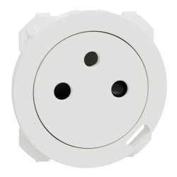 Odace enjoliveur prise et USB-C blanc