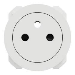 Odace - enjoliveur seul - pour prise affleurante - blanc craie