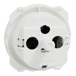 Odace - enjoliveur seul - pour prise affleurante - blanc craie