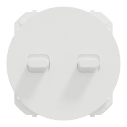 Odace enjo 2xVV ou pous à levier blanc