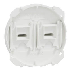 Odace enjo 2xVV ou pous à levier blanc