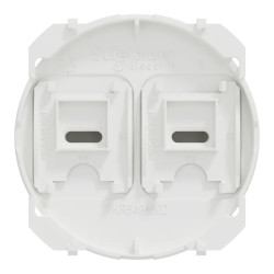 Odace enjo 2xVV ou pous à levier blanc