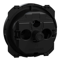 Odace - enjoliveur seul - pour prise affleurante - noir onyx