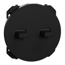 Odace enjo 2xVV ou pous à levier noir