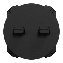 Odace enjo 2xVV ou pous à levier noir