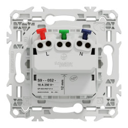 Odace - lot de 108 prises 2P+T affleurantes S920052 - blanc craie