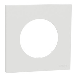 Odace - plaque de finition 1 poste - couleur Blanc craie