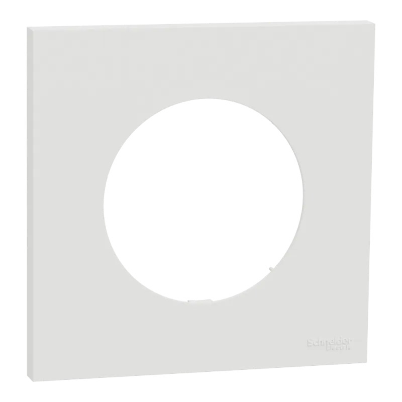 Odace - plaque de finition 1 poste - couleur Blanc craie