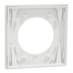 Odace - plaque de finition 1 poste - couleur Blanc craie