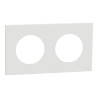 Odace - plaque de finition 2 postes - couleur Blanc craie