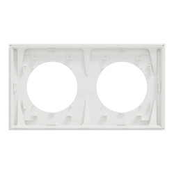 Odace - plaque de finition 2 postes - couleur Blanc craie