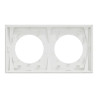 Odace - plaque de finition 2 postes - couleur Blanc craie