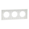 Odace - plaque de finition 3 postes - couleur Blanc craie
