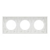 Odace - plaque de finition 3 postes - couleur Blanc craie