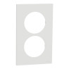 Odace plaque 2 postes 57mm blanc