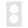 Odace plaque 2 postes 57mm blanc