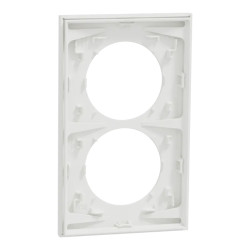 Odace plaque 2 postes 57mm blanc