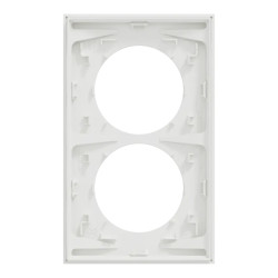Odace plaque 2 postes 57mm blanc
