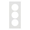 Odace plaque 3 postes 57mm blanc