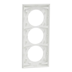Odace plaque 3 postes 57mm blanc