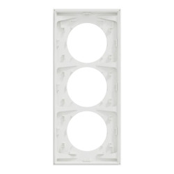 Odace plaque 3 postes 57mm blanc