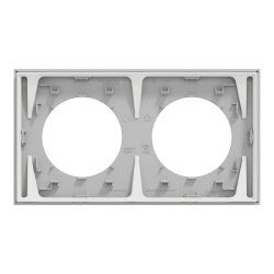 Odace - plaque de finition 2 postes - couleur Gris galet