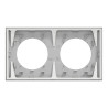 Odace - plaque de finition 2 postes - couleur Gris galet