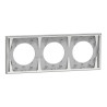 Odace - plaque de finition 3 postes - couleur Gris galet
