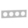 Odace - plaque de finition 4 postes - couleur Gris galet