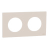 Odace - plaque de finition 2 postes - couleur Beige sable