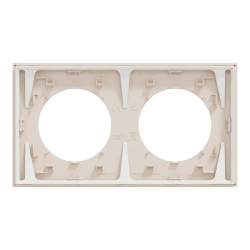 Odace - plaque de finition 2 postes - couleur Beige sable