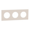Odace - plaque de finition 3 postes - couleur Beige sable